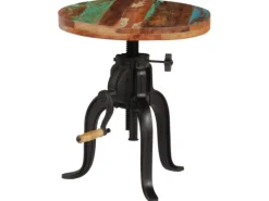 Sale vidaXL Beistelltisch 45 x 45-62 cm Altholz Massiv und Gusseisen 247588