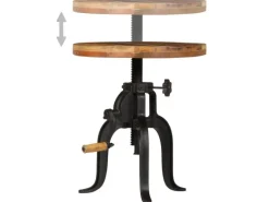 Sale vidaXL Beistelltisch 45 x 45-62 cm Altholz Massiv und Gusseisen 247588