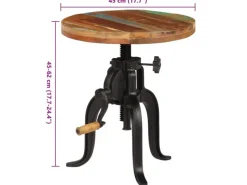 Sale vidaXL Beistelltisch 45 x 45-62 cm Altholz Massiv und Gusseisen 247588