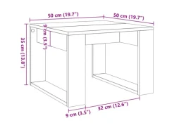Best vidaXL Beistelltisch -Optik 50x50x35 cm Holzwerkstoff 856688 Altholz