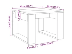 Clearance vidaXL Beistelltisch Artisan-Eiche 50x50x35 cm Holzwerkstoff 856689 Eiche Handbeschlagen