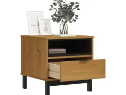 vidaXL Beistelltisch FLAM 50x50x50 cm Massivholz Kiefer