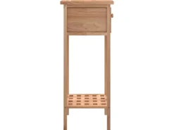 vidaXL Beistelltisch mit Schublade 25x25x60 cm Massivholz Nussbaum