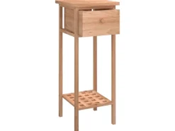 vidaXL Beistelltisch mit Schublade 25x25x60 cm Massivholz Nussbaum