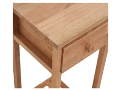 vidaXL Beistelltisch mit Schublade 25x25x60 cm Massivholz Nussbaum