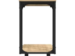 vidaXL Beistelltisch mit Rollen Sonoma 50x35x55,5 cm Holzwerkstoff