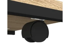 vidaXL Beistelltisch mit Rollen Sonoma 50x35x55,5 cm Holzwerkstoff