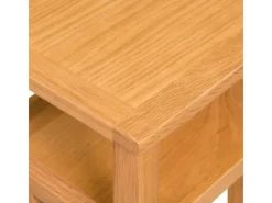 New vidaXL Beistelltisch mit Zeitungsablage 27x35x55 cm Massivholz Eiche