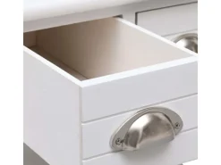 vidaXL Beistelltisch Weiß 40x40x40 cm Paulownia Holz 284068