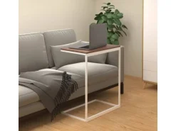 Hot vidaXL Beistelltisch Weiß 55x35x66 cm Holzwerkstoff 343095 Weißbraun