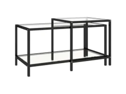 Discount vidaXL Beistelltische 2 Stk. Hartglas Transparent