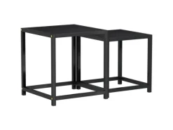 vidaXL Beistelltische 2 Stk. MDF Schwarz