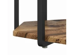 vidaXL Beistelltisch-Set mit Regal 2-Tlg Altes Holz und Schwarz 869718