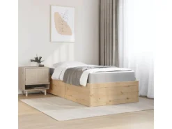 vidaXL Bett mit Matratze 90x200 cm Massivholz Kiefer2012740
