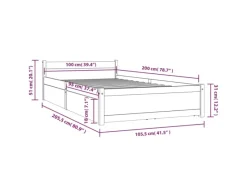 Online vidaXL Bett mit Schubladen 100x200 cm 3103488