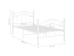Sale vidaXL Bett Weiß Metall 90x200 cm Modell 1922493