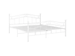 Outlet vidaXL Bett Weiß Metall 140x200 cm Modell 11115663