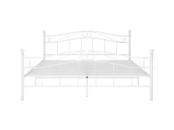 Outlet vidaXL Bett Weiß Metall 140x200 cm Modell 11115663