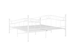 Outlet vidaXL Bett Weiß Metall 140x200 cm Modell 11115663