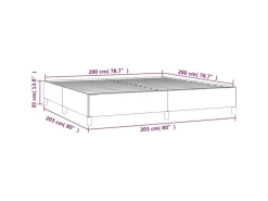 vidaXL Bettgestell Hellgrau 200x200 cm Samt Modell 21368964