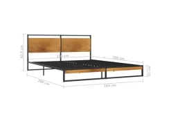 vidaXL Bettgestell Metall 160x200 cm730892