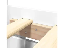 vidaXL Bettgestell mit Kopfteil ohne Matratze Weiß 200x200 cm 3295534