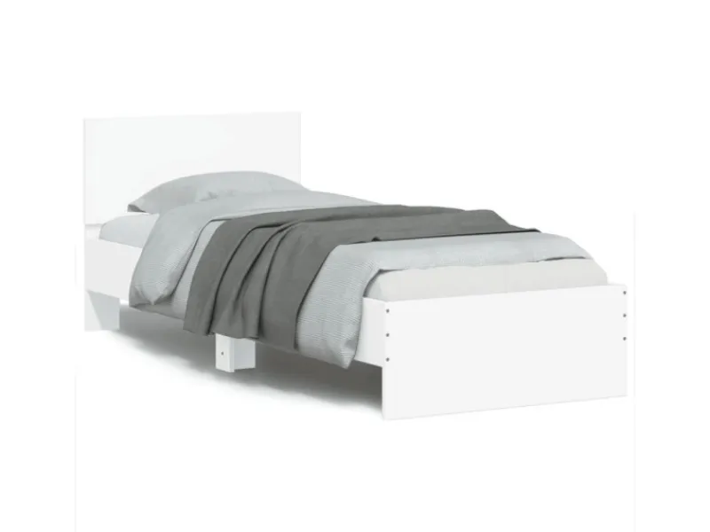 vidaXL Bettgestell mit Kopfteil 90x200 cm Holzwerkstoff 838624