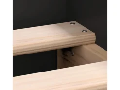 vidaXL Bettgestell mit Kopf- und Fußteil Schwarz 120x200 cm1909008