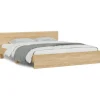 Outlet vidaXL Bettgestell mit Kopfteil Sonoma-Eiche 200x200 cm1944320