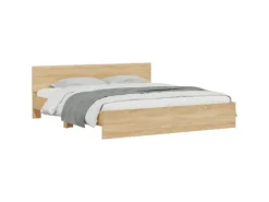 Outlet vidaXL Bettgestell mit Kopfteil Sonoma-Eiche 200x200 cm1944320