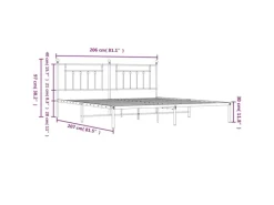 vidaXL Bettgestell mit Kopfteil Metall Weiß 200x200 cm Modell 31846457