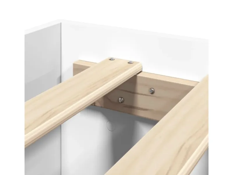 Hot vidaXL Bettgestell mit Kopfteil ohne Matratze Weiß 100x200 cm 3295576