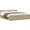 Outlet vidaXL Bettgestell mit Kopfteil Sonoma-Eiche 180x200 cm Holzwerkstoff2104136