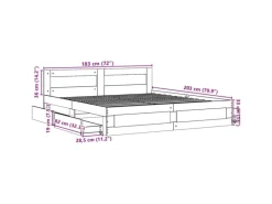 Outlet vidaXL Bettgestell mit Kopfteil Sonoma-Eiche 180x200 cm Holzwerkstoff2104136