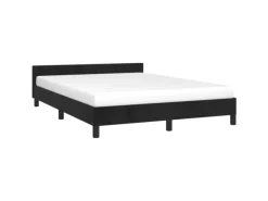 vidaXL Bettgestell mit Kopfteil Schwarz 140x200 cm Samt Modell 11398799