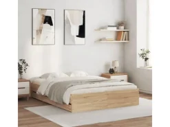 Best vidaXL Bettgestell mit Schubladen Sonoma-Eiche 140x200cm Holzwerkstoff1957486