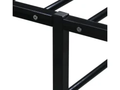 vidaXL Bettgestell Schwarz Metall 140x200 cm Modell 2650996