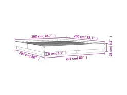 vidaXL Bettgestell Weiß 200x200 cm Holzwerkstoff 3209828