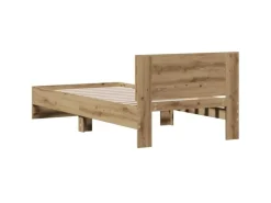 vidaXL Bettrahmen mit Kopfteil Artisan-Eiche 90 x 200 cm Holzwerkstoff 871655
