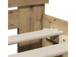 vidaXL Bettrahmen mit Kopfteil Artisan-Eiche 90 x 200 cm Holzwerkstoff 871655