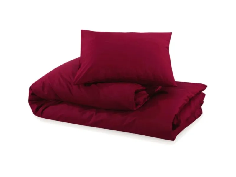 Outlet vidaXL Bettwäsche-Set Bordeaux 155x220 cm Leichte Mikrofaser 136039 Rot