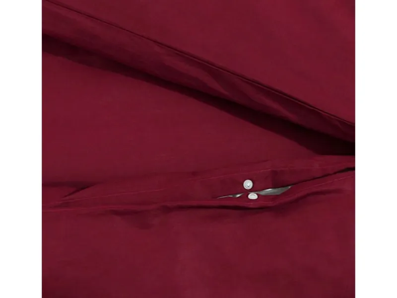 Outlet vidaXL Bettwäsche-Set Bordeaux 155x220 cm Leichte Mikrofaser 136039 Rot