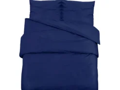 New vidaXL Bettwäsche-Set Marine 220x240 cm Baumwolle 136147 Blau