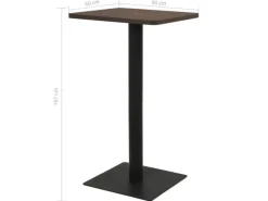 Discount vidaXL BistRotisch Dunkle Esche 60x60x107 cm