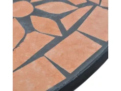 vidaXL Bistrotisch -Rot 60 cm Mosaik 41528
