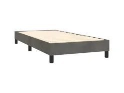 Best vidaXL Boxspringbett mit Matratze Dunkelgrau 90x200 cm Samt1348800