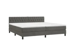 Sale vidaXL Boxspringbett mit Matratze Dunkelgrau 200x200 cm Samt1357756