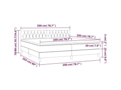 Sale vidaXL Boxspringbett mit Matratze Dunkelgrau 200x200 cm Samt1357756