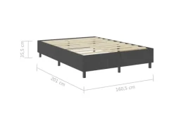 Online vidaXL Boxspring-Bettgestell Grau Stoff 160x200 cm621161