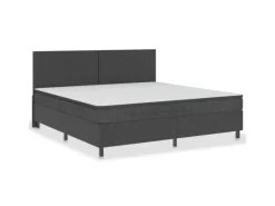 vidaXL Boxspring-Bettgestell Grau Stoff 200x200 cm621163